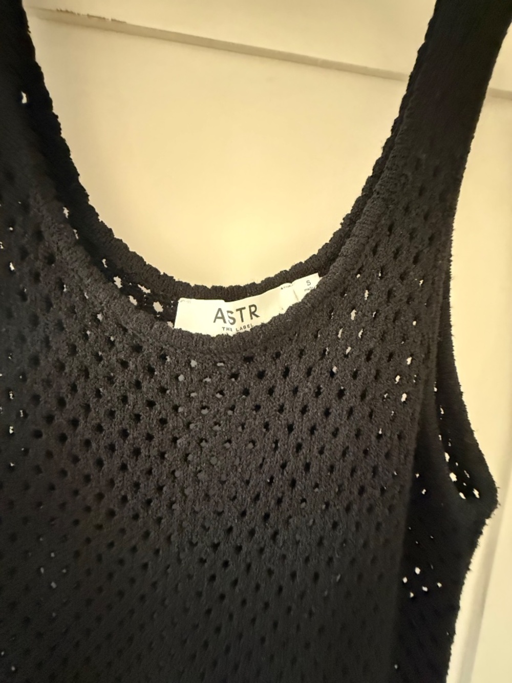 ASTR Black Crochet & White Midi Dress S - Picture 8 of 8